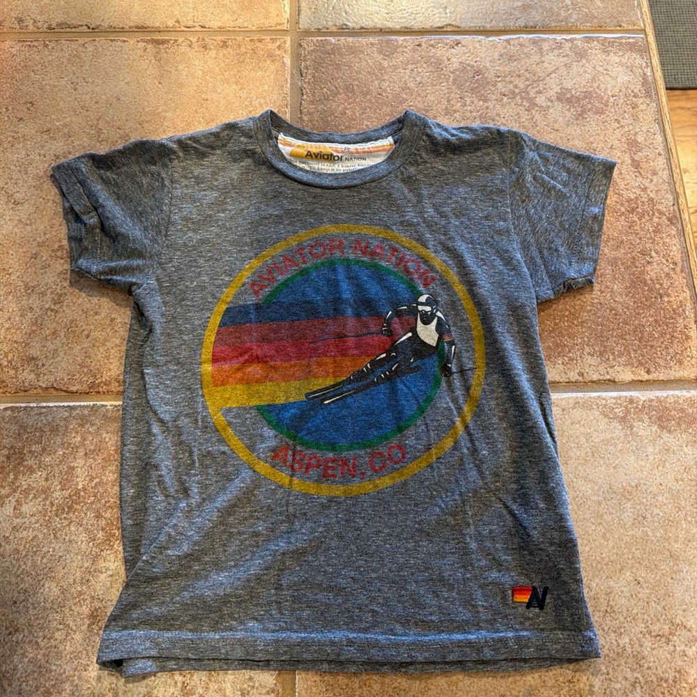 Aviator Nation Kids Gray Aspen Graphic Tee
